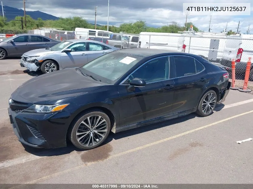 2018 Toyota Camry Se VIN: 4T1B11HK2JU125637 Lot: 40317995