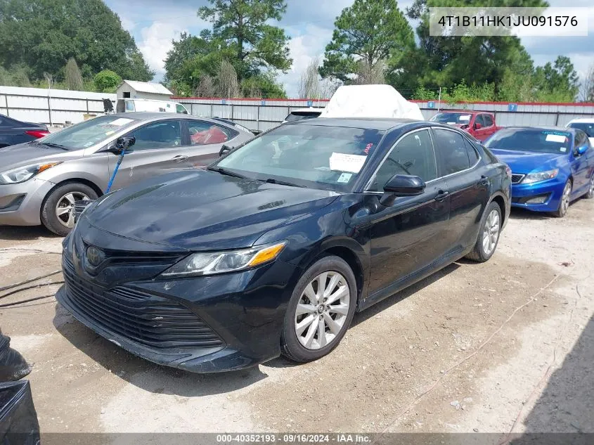 2018 Toyota Camry Le VIN: 4T1B11HK1JU091576 Lot: 40352193