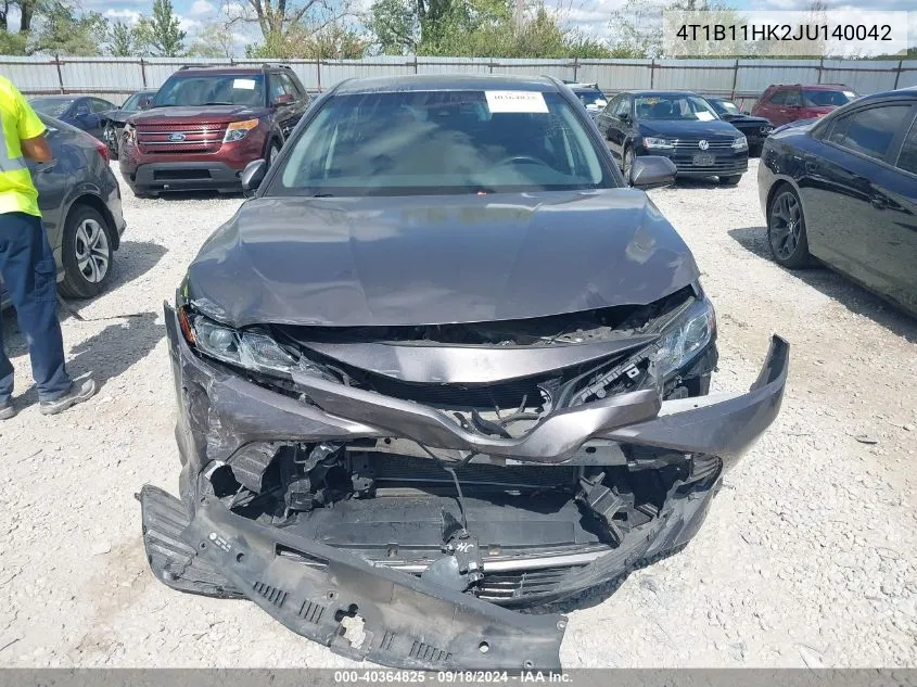 4T1B11HK2JU140042 2018 Toyota Camry Le