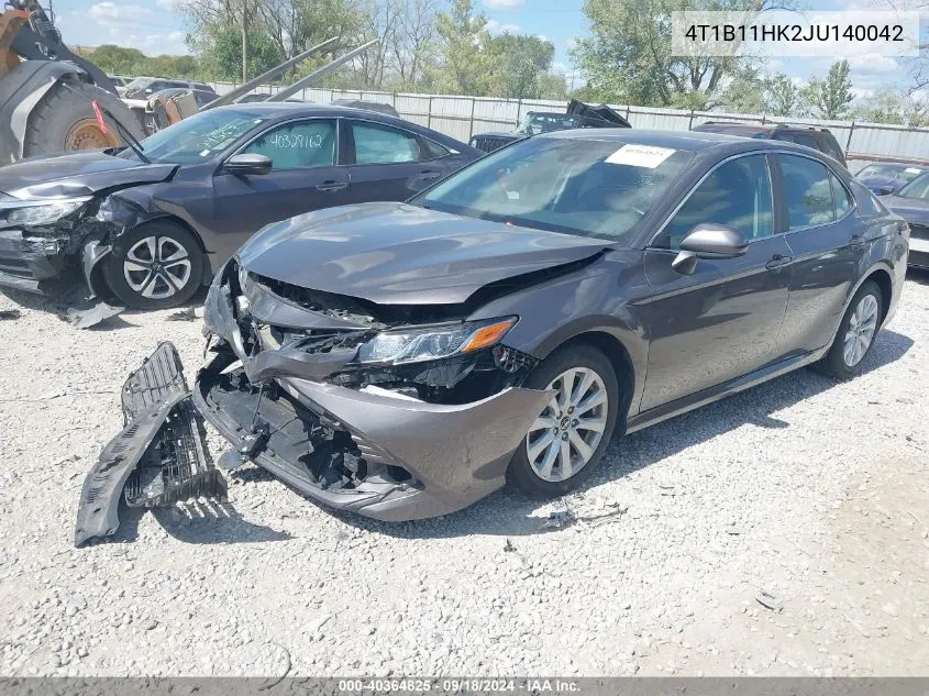 4T1B11HK2JU140042 2018 Toyota Camry Le