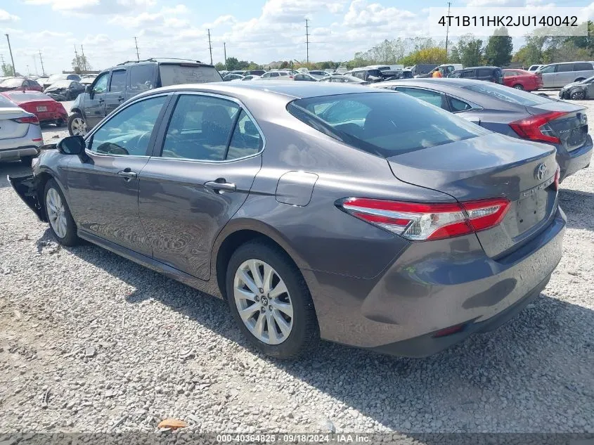 4T1B11HK2JU140042 2018 Toyota Camry Le