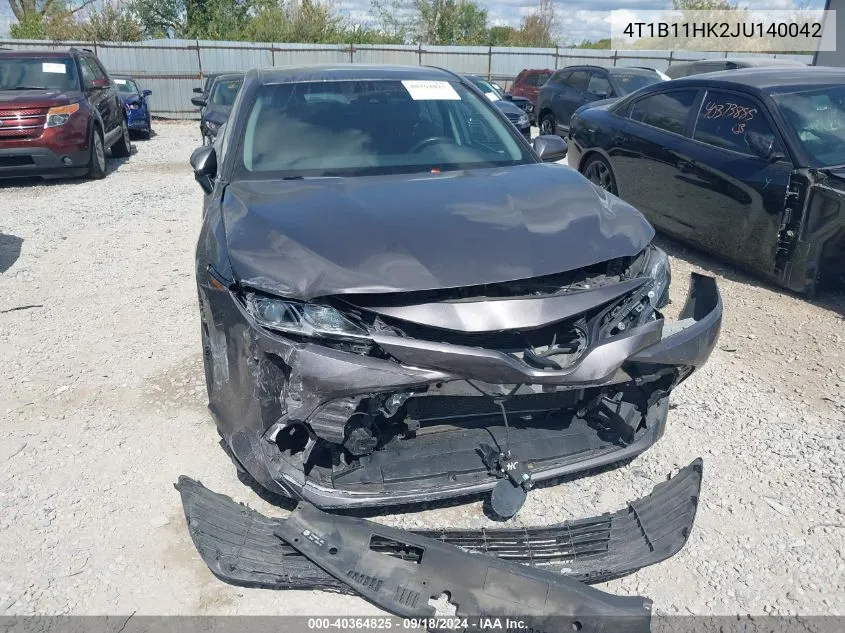 4T1B11HK2JU140042 2018 Toyota Camry Le