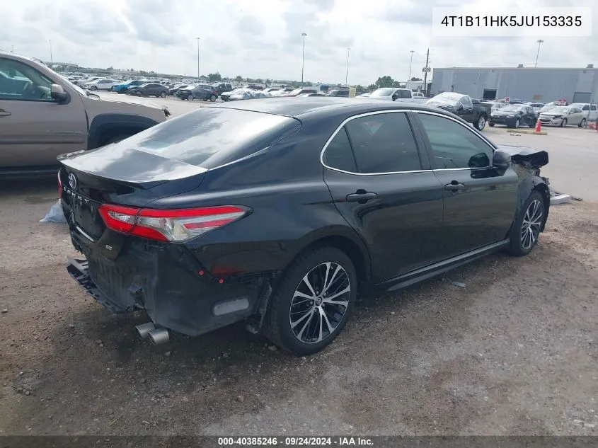 2018 Toyota Camry Se VIN: 4T1B11HK5JU153335 Lot: 40385246