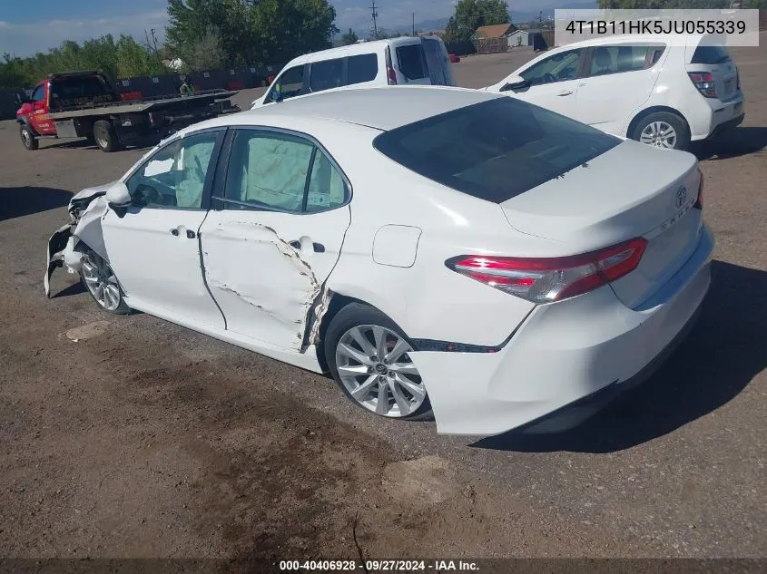 2018 Toyota Camry Le VIN: 4T1B11HK5JU055339 Lot: 40406928