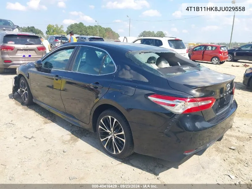 2018 Toyota Camry Se VIN: 4T1B11HK8JU029558 Lot: 40416429