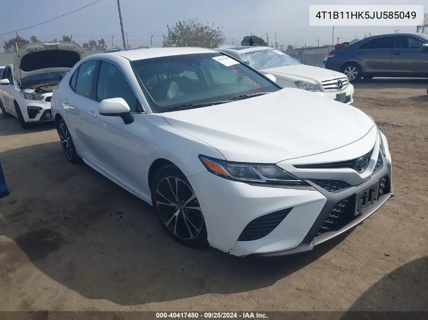 2018 Toyota Camry Se VIN: 4T1B11HK5JU585049 Lot: 40417480