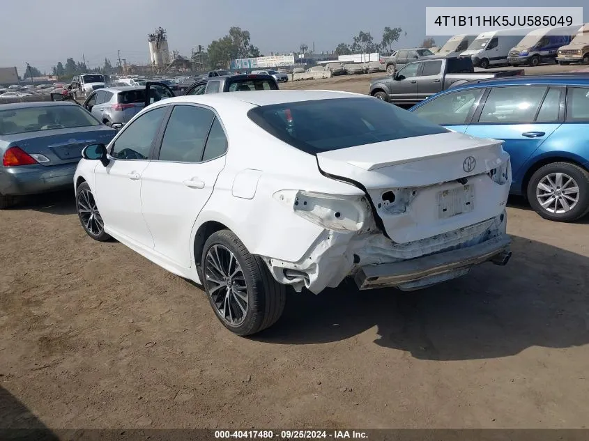 4T1B11HK5JU585049 2018 Toyota Camry Se