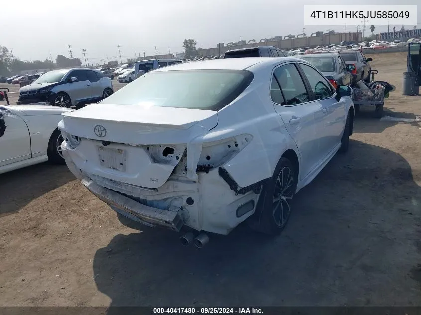 4T1B11HK5JU585049 2018 Toyota Camry Se