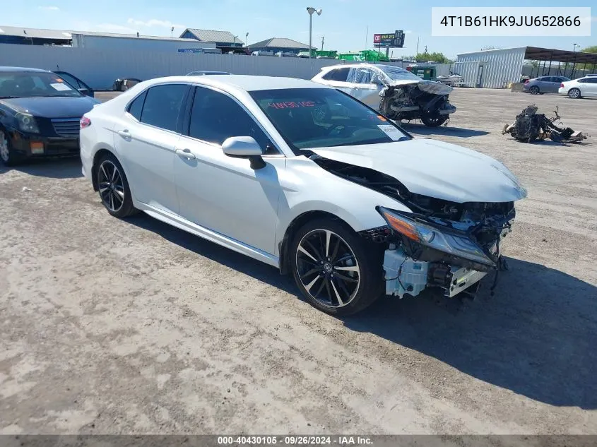 2018 Toyota Camry Xse VIN: 4T1B61HK9JU652866 Lot: 40430105