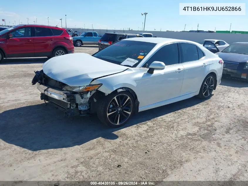 2018 Toyota Camry Xse VIN: 4T1B61HK9JU652866 Lot: 40430105