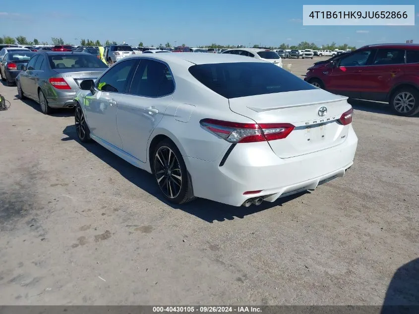 2018 Toyota Camry Xse VIN: 4T1B61HK9JU652866 Lot: 40430105