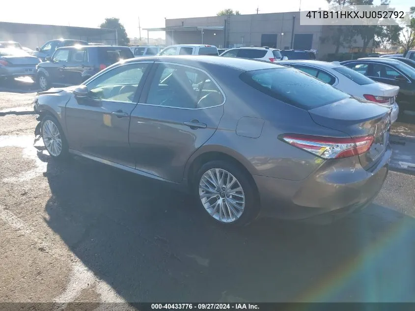 2018 Toyota Camry Xle VIN: 4T1B11HKXJU052792 Lot: 40433776