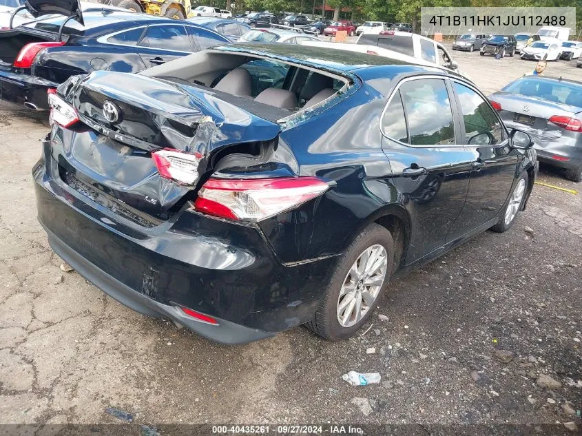 2018 Toyota Camry Le VIN: 4T1B11HK1JU112488 Lot: 40435261