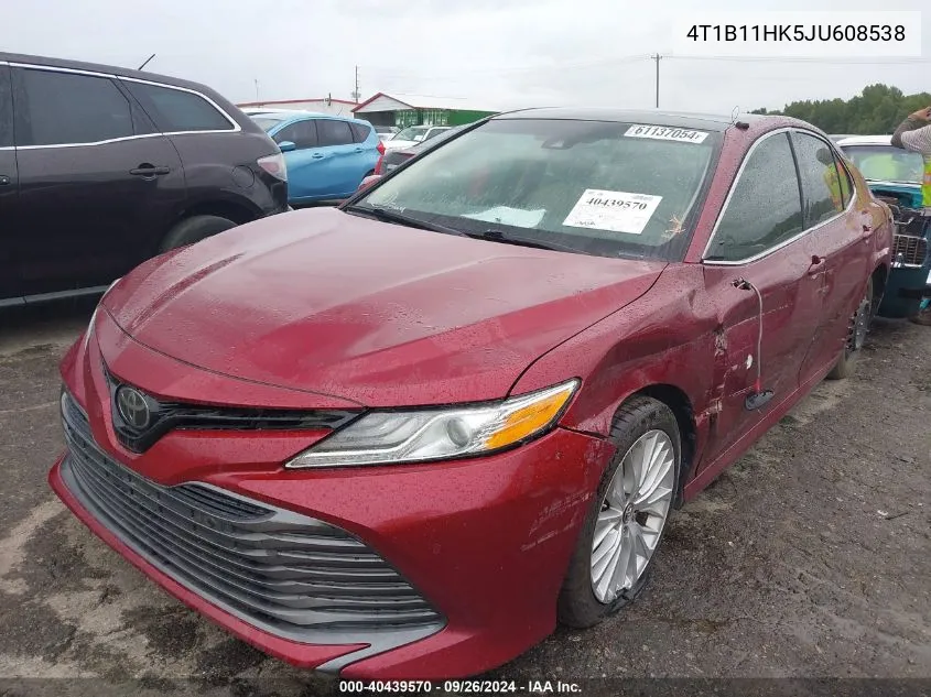 2018 Toyota Camry Xle VIN: 4T1B11HK5JU608538 Lot: 40439570