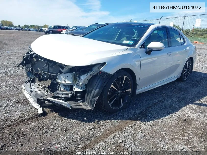 2018 Toyota Camry Xse VIN: 4T1B61HK2JU154072 Lot: 40446676