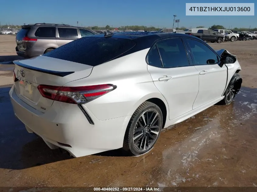 4T1BZ1HKXJU013600 2018 Toyota Camry Xse V6