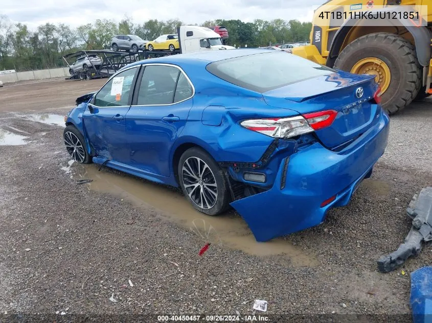 4T1B11HK6JU121851 2018 Toyota Camry Se