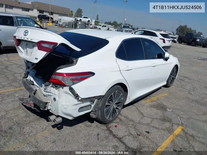 2018 Toyota Camry Se VIN: 4T1B11HKXJU524506 Lot: 40453414