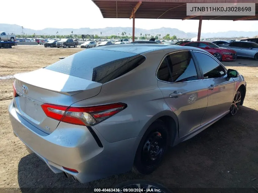 2018 Toyota Camry L/Le/Xle/Se/Xse VIN: JTNB11HK0J3028698 Lot: 40463436