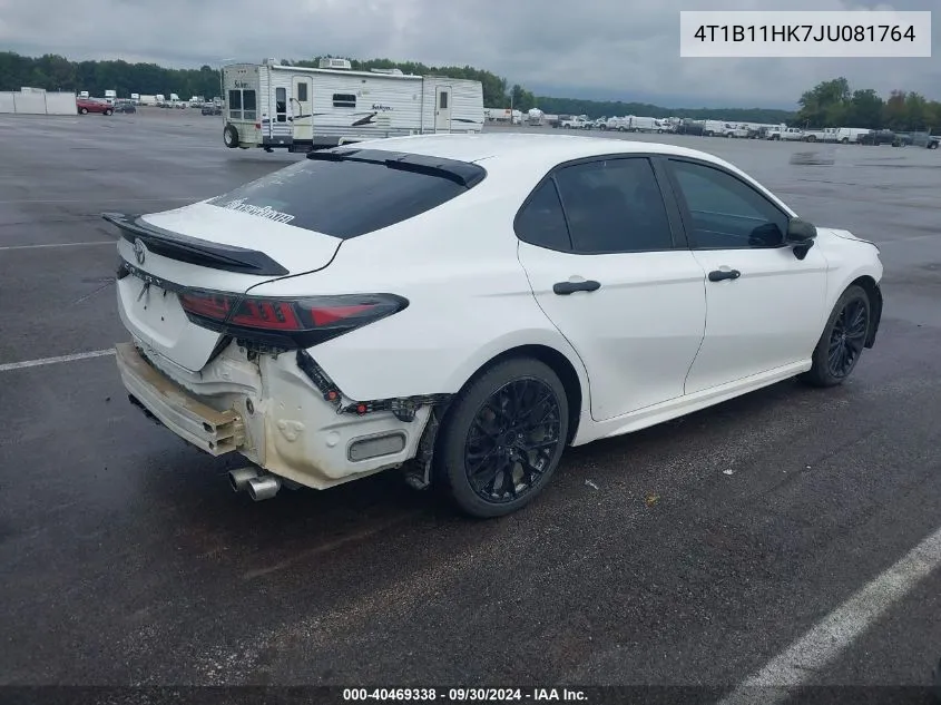 2018 Toyota Camry Se VIN: 4T1B11HK7JU081764 Lot: 40469338