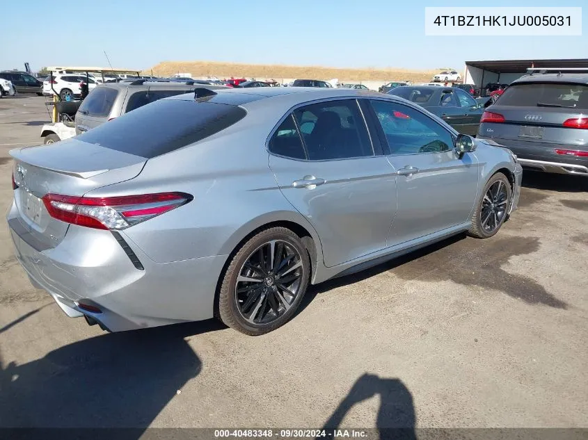 2018 Toyota Camry Xse V6 VIN: 4T1BZ1HK1JU005031 Lot: 40483348