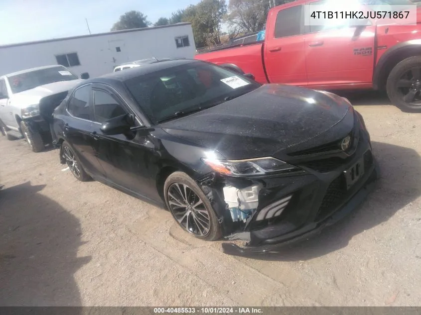 2018 Toyota Camry Se VIN: 4T1B11HK2JU571867 Lot: 40485533