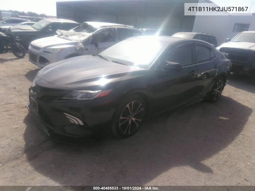 2018 Toyota Camry Se VIN: 4T1B11HK2JU571867 Lot: 40485533