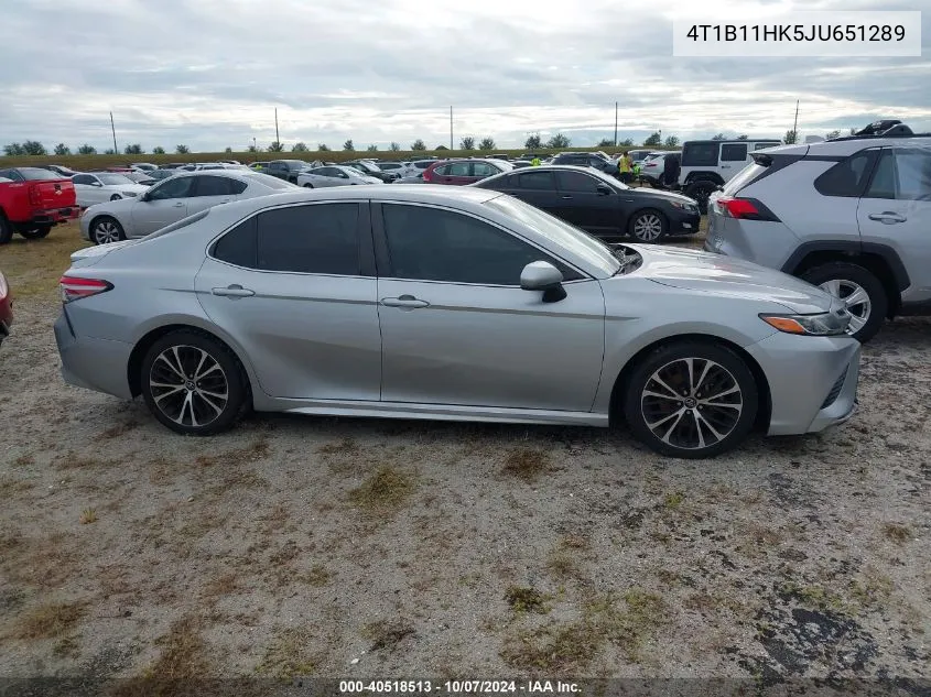 2018 Toyota Camry L/Le/Xle/Se/Xse VIN: 4T1B11HK5JU651289 Lot: 40518513