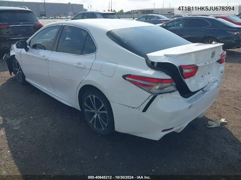 2018 Toyota Camry Se VIN: 4T1B11HK5JU678394 Lot: 40645212