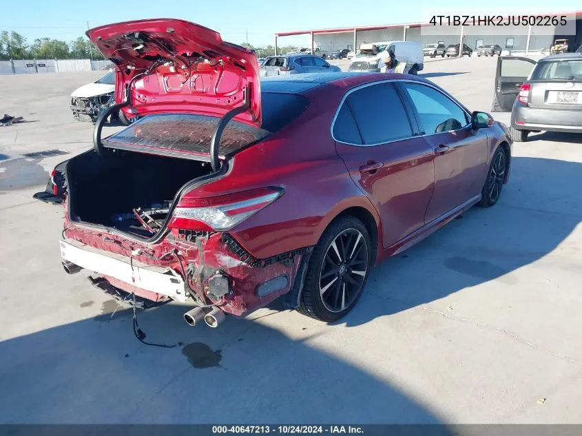 4T1BZ1HK2JU502265 2018 Toyota Camry Xse/Xle