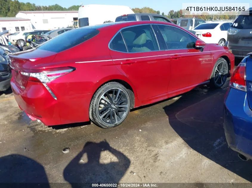 2018 Toyota Camry Xse VIN: 4T1B61HK0JU584165 Lot: 40650022