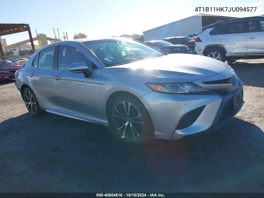 2018 Toyota Camry Se VIN: 4T1B11HK7JU094577 Lot: 40654618