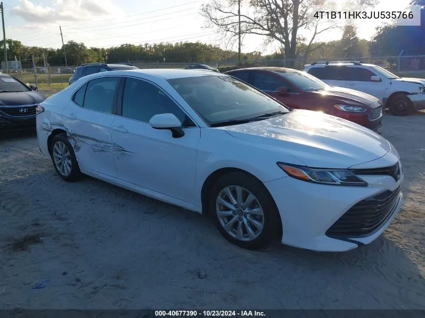 2018 Toyota Camry Le VIN: 4T1B11HK3JU535766 Lot: 40677390