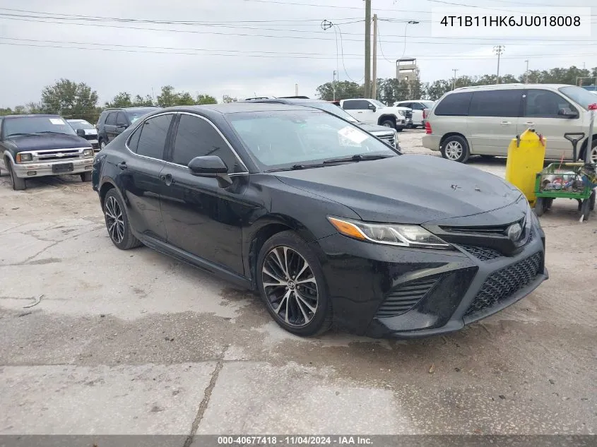 2018 Toyota Camry Se VIN: 4T1B11HK6JU018008 Lot: 40677418