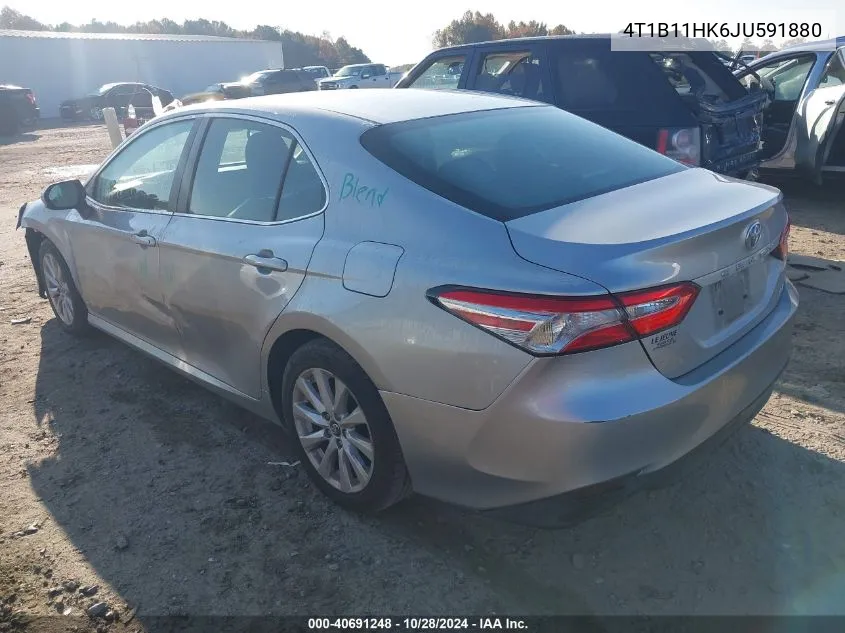 2018 Toyota Camry L/Le/Xle/Se/Xse VIN: 4T1B11HK6JU591880 Lot: 40691248