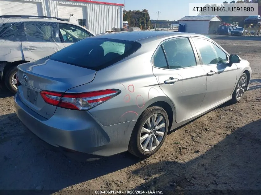 2018 Toyota Camry L/Le/Xle/Se/Xse VIN: 4T1B11HK6JU591880 Lot: 40691248