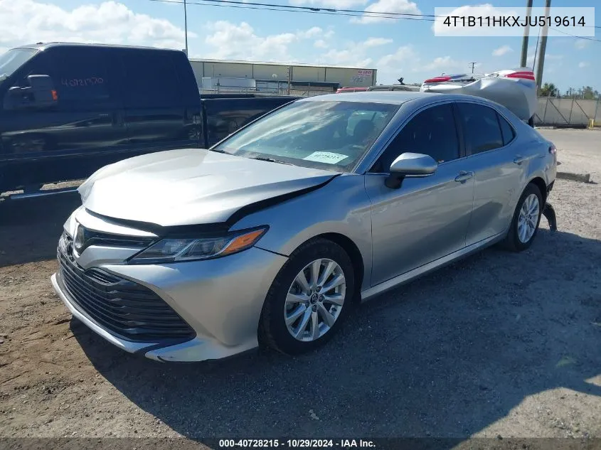 4T1B11HKXJU519614 2018 Toyota Camry Le