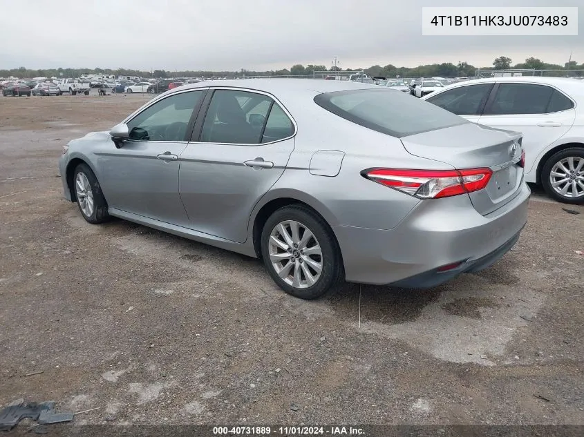 2018 Toyota Camry Le VIN: 4T1B11HK3JU073483 Lot: 40731889