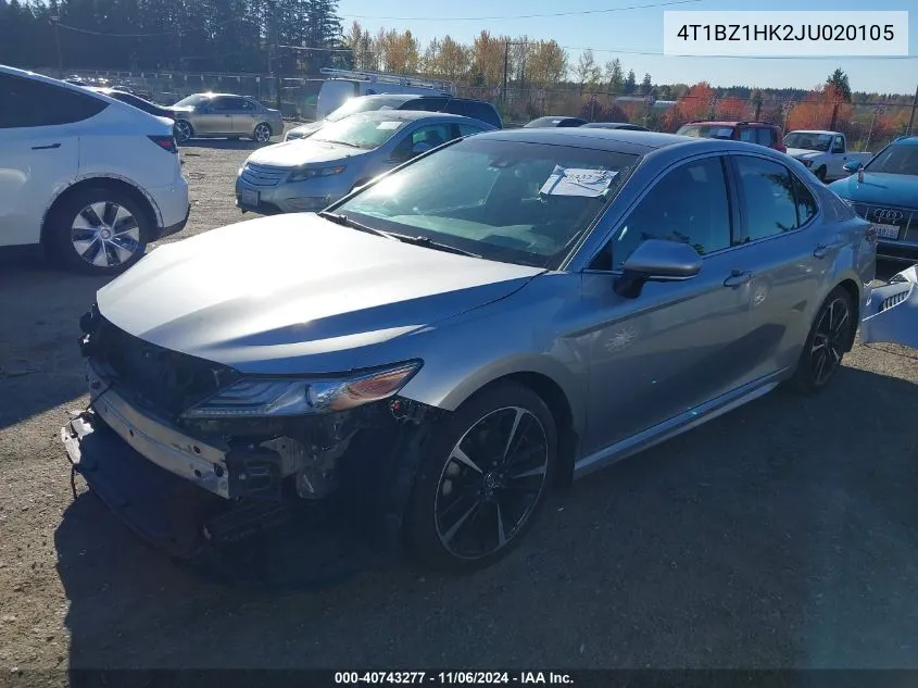 2018 Toyota Camry Xse V6 VIN: 4T1BZ1HK2JU020105 Lot: 40743277