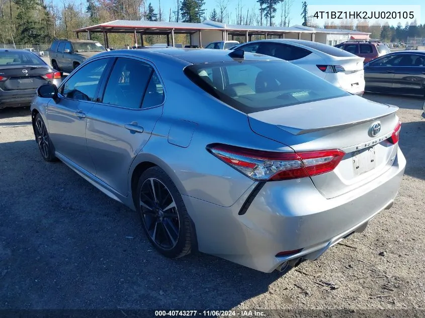 2018 Toyota Camry Xse V6 VIN: 4T1BZ1HK2JU020105 Lot: 40743277