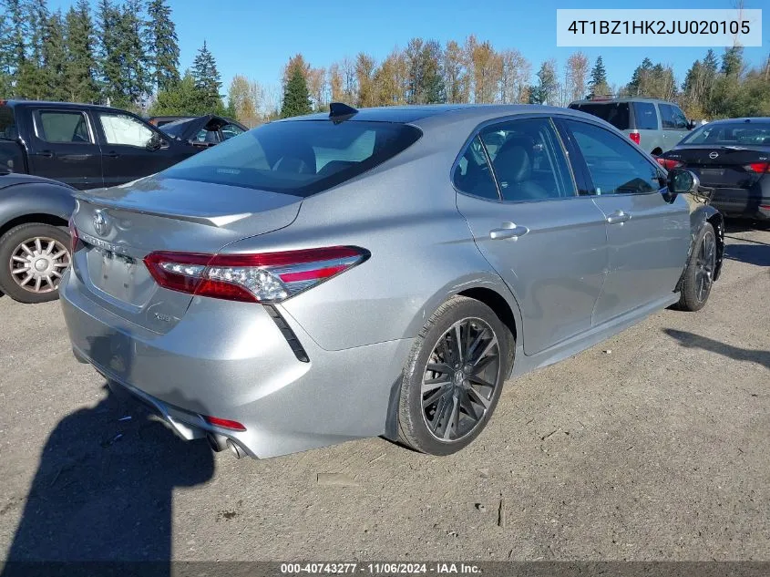 2018 Toyota Camry Xse V6 VIN: 4T1BZ1HK2JU020105 Lot: 40743277