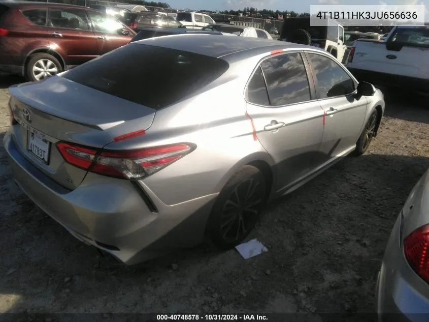 2018 Toyota Camry Se VIN: 4T1B11HK3JU656636 Lot: 40748578