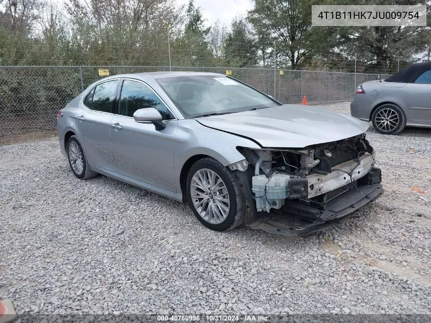 2018 Toyota Camry Xle VIN: 4T1B11HK7JU009754 Lot: 40750995