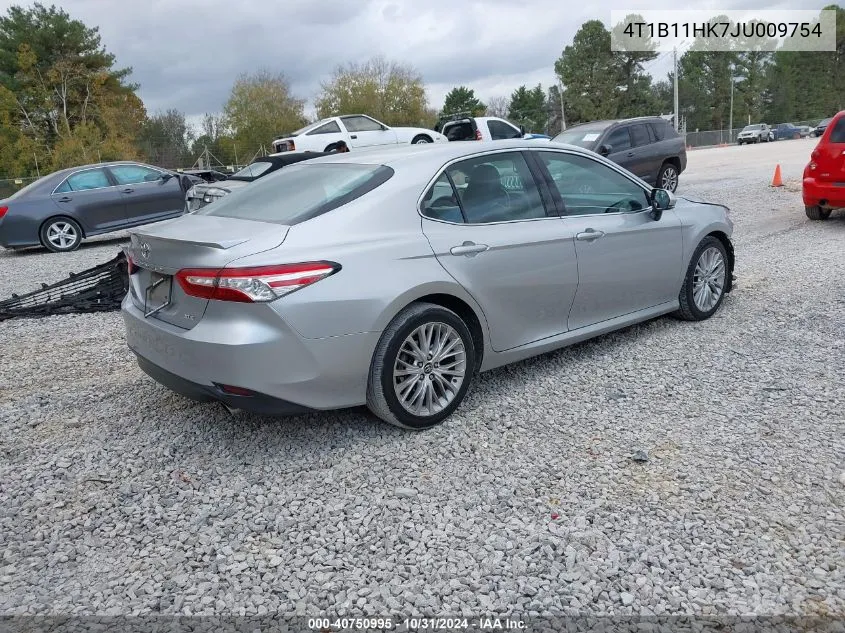 2018 Toyota Camry Xle VIN: 4T1B11HK7JU009754 Lot: 40750995