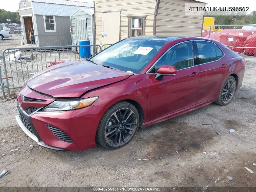 2018 Toyota Camry Xse VIN: 4T1B61HK4JU596562 Lot: 40755331