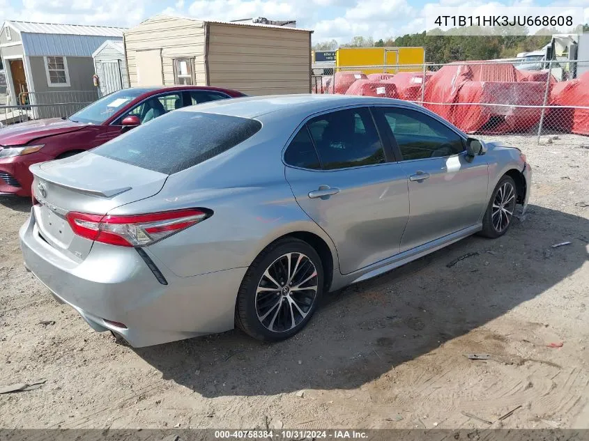 2018 Toyota Camry Se VIN: 4T1B11HK3JU668608 Lot: 40758384