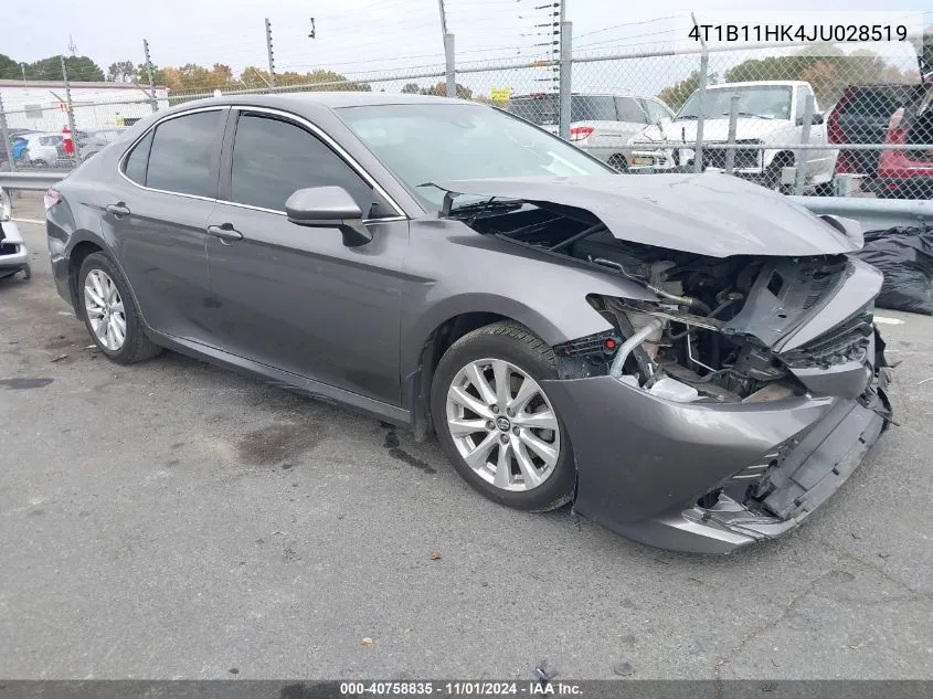 2018 Toyota Camry Le VIN: 4T1B11HK4JU028519 Lot: 40758835