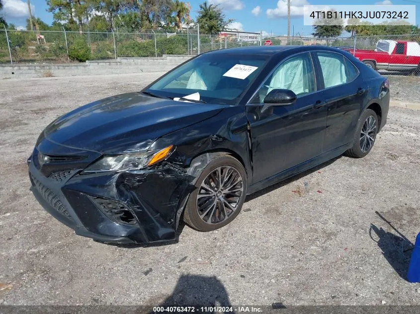 2018 Toyota Camry Se VIN: 4T1B11HK3JU073242 Lot: 40763472