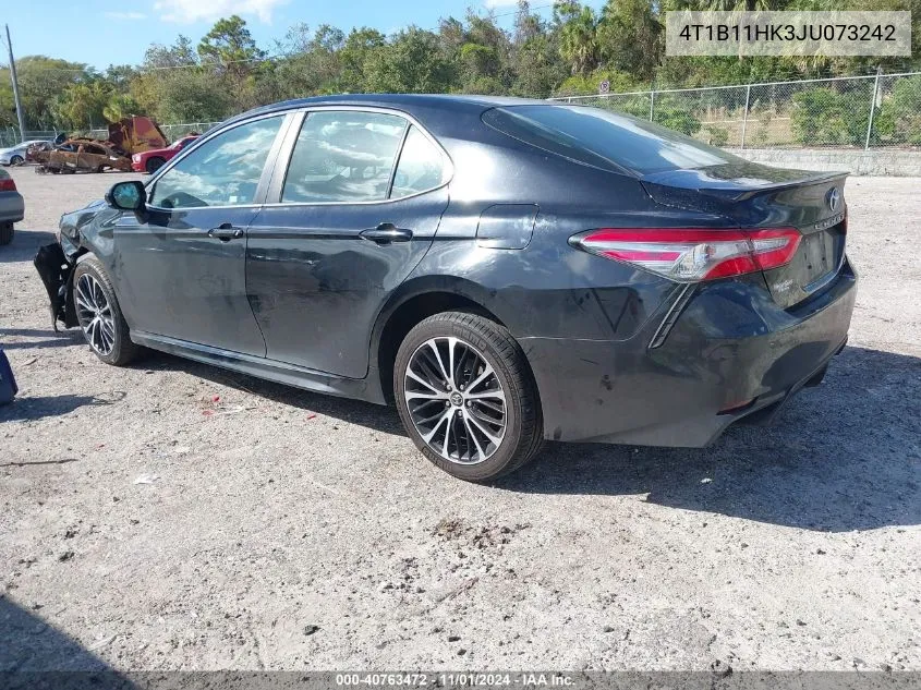 2018 Toyota Camry Se VIN: 4T1B11HK3JU073242 Lot: 40763472