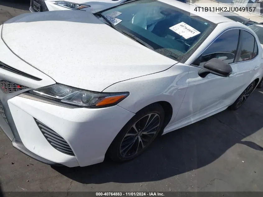 2018 Toyota Camry Se VIN: 4T1B11HK2JU049157 Lot: 40764883